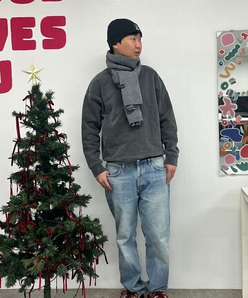 UNDERCONTROL(アンダーコントロール)の「四季用薄手ロングビーニーコットンニット男女共用ロゴビーニーハット BEANIE / CROSS BOX LOGO / R CHARCOAL(ニットキャップ/ビーニー・メンズ・その他・FREE)」の3枚目の写真