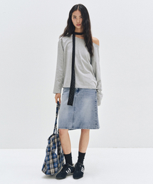 Signature Midi Skirt DCSK002LIGHTBLUE