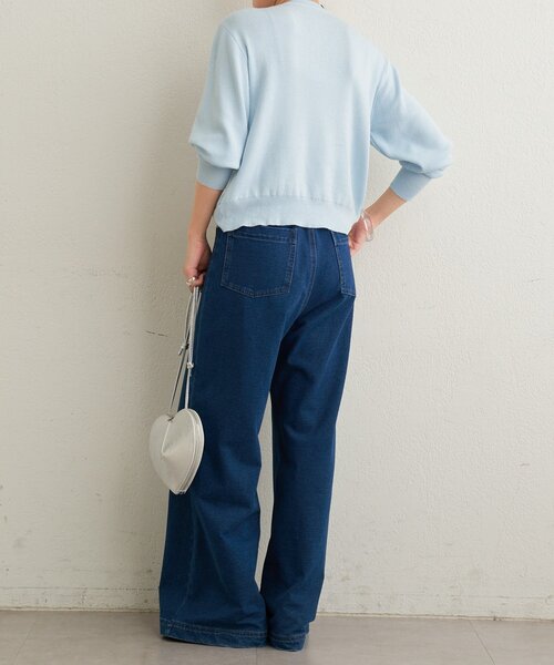 【ブラック】【Omekashi】レイヤードニットカーディガン PAL GROUP OUTLET - 【ブラック】【Omekashi】レイヤードニット