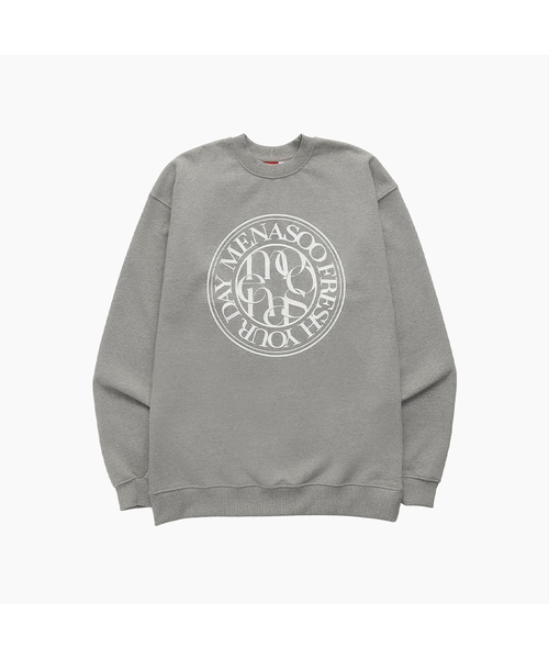 MENASOO(ミナス)の「UNISEX_CIRCLE LOGO SWEATSHIRT_GRAY(スウェット・レディース・グレー・F)」の1枚目の写真