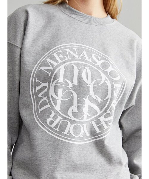 MENASOO(ミナス)の「UNISEX_CIRCLE LOGO SWEATSHIRT_GRAY(スウェット・レディース・グレー・F)」の11枚目の写真