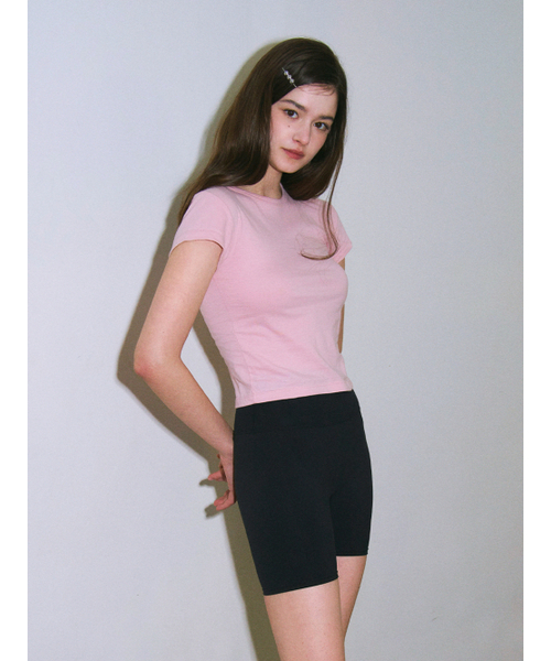 LILY HEIZE(リリーヘイズ)の「ニカスリムバンファルティ_PINK(Tシャツ/カットソー・レディース・ピンク・FREE)」の3枚目の写真