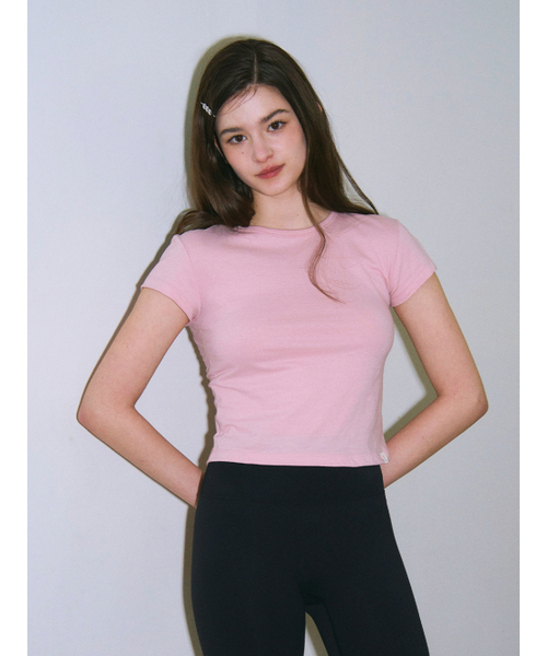 LILY HEIZE(リリーヘイズ)の「ニカスリムバンファルティ_PINK(Tシャツ/カットソー・レディース・ピンク・FREE)」の4枚目の写真