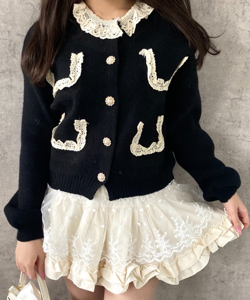 Mejoul(メジュール)の「【2026春夏新作】【インパン付き】ハイウエストフリルティアードレースミニスカート(スカート・レディース・ホワイト/アイボリー/ブラック・F)」の21枚目の写真