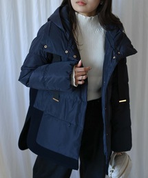 ダウンジャケット/コート（ブルー・ネイビー/青色系・ロング丈