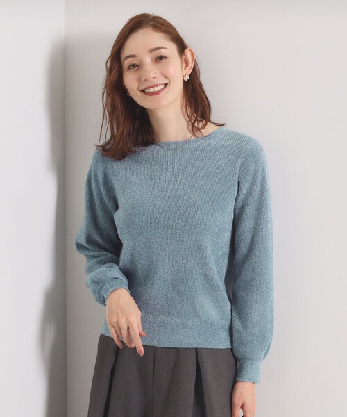 ITS'DEMO（イッツデモ）の「【毛玉防止／洗濯機OK】ボートネックモールニット（ニット/セーター・レディース・ピンク/ワインレッド/チャコールグレー/アイボリー/ベージュ/グリーン系・00）」の4枚目の写真