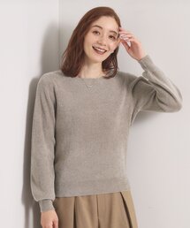 【毛玉防止/洗濯機OK】ボートネックモールニット