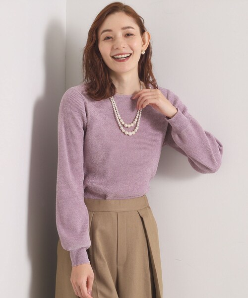 ITS'DEMO（イッツデモ）の「【毛玉防止／洗濯機OK】ボートネックモールニット（ニット/セーター・レディース・ピンク/ワインレッド/チャコールグレー/アイボリー/ベージュ/グリーン系・00）」の5枚目の写真