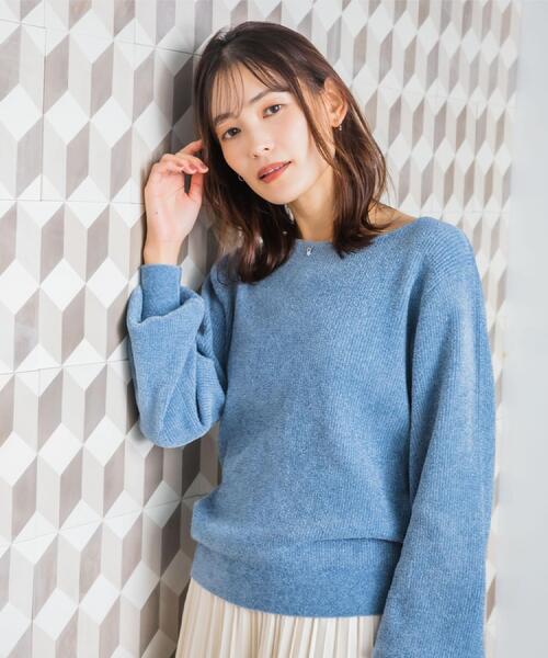 ITS'DEMO（イッツデモ）の「【毛玉防止／洗濯機OK】ボートネックモールニット（ニット/セーター・レディース・ピンク/ワインレッド/チャコールグレー/アイボリー/ベージュ/グリーン系・00）」の7枚目の写真