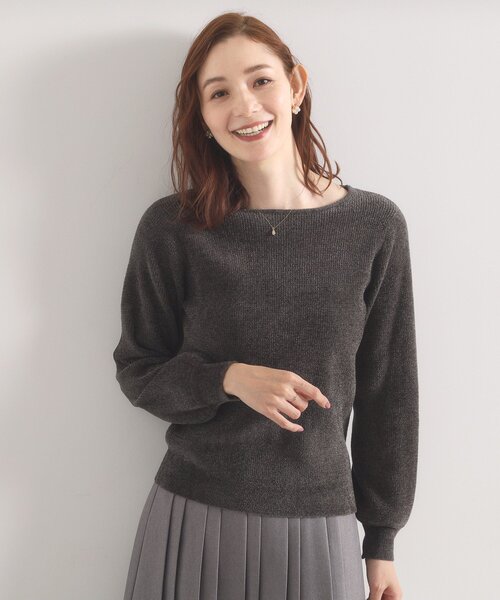 ITS'DEMO（イッツデモ）の「【毛玉防止／洗濯機OK】ボートネックモールニット（ニット/セーター・レディース・ピンク/ワインレッド/チャコールグレー/アイボリー/ベージュ/グリーン系・00）」の15枚目の写真