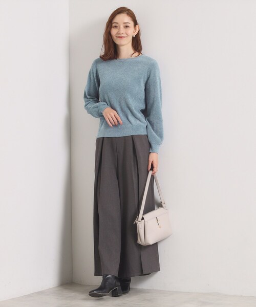 ITS'DEMO（イッツデモ）の「【毛玉防止／洗濯機OK】ボートネックモールニット（ニット/セーター・レディース・ピンク/ワインレッド/チャコールグレー/アイボリー/ベージュ/グリーン系・00）」の19枚目の写真