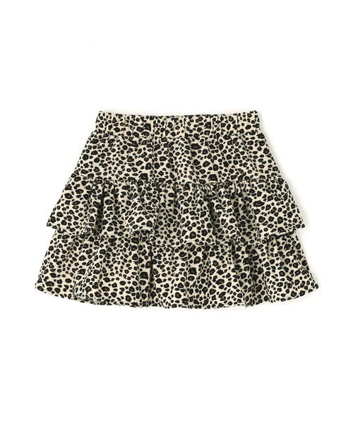 SIS(エスアイエス)の「SIS/エスアイエス/Leopard skirt(スカート・レディース・ホワイト/ブラウン・F)」の1枚目の写真