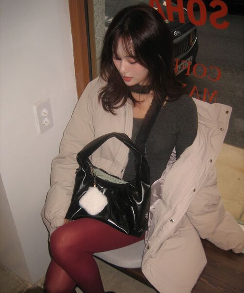 GOODTOTES（グッドトートズ）の「Leather Croissant Hobo Bag - Black（ショルダーバッグ・レディース・ブラック・FREE）」の10枚目の写真