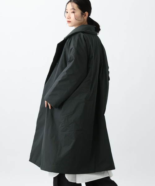 studio CLIP（スタディオクリップ）の「《natural by clip》コットンナイロン中綿ロングコート（チェスターコート・レディース・ベージュ/ブラック・FREE）」の7枚目の写真