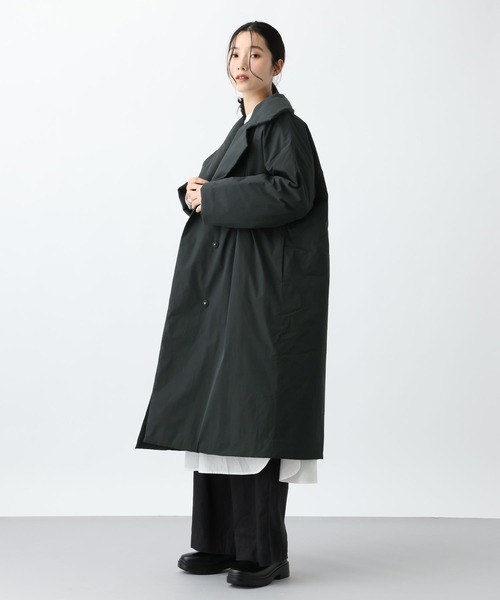 natural by clip》コットンナイロン中綿ロングコート（チェスター