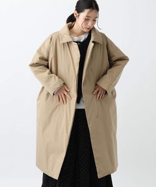 studio CLIP（スタディオクリップ）の「《natural by clip》コットンナイロン中綿ロングコート（チェスターコート・レディース・ベージュ/ブラック・FREE）」の18枚目の写真