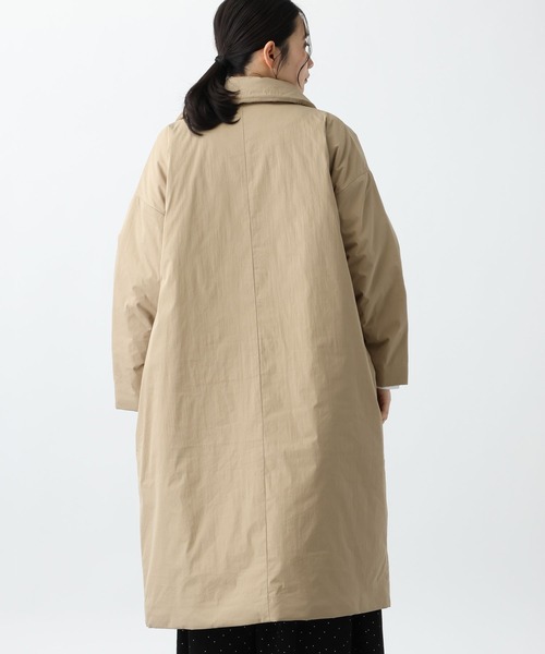 studio CLIP（スタディオクリップ）の「《natural by clip》コットンナイロン中綿ロングコート（チェスターコート・レディース・ベージュ/ブラック・FREE）」の21枚目の写真