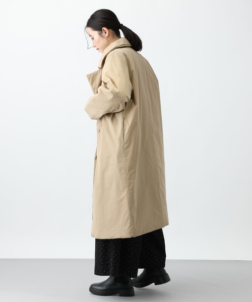 natural by clip》コットンナイロン中綿ロングコート（チェスター