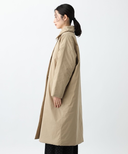 natural by clip》コットンナイロン中綿ロングコート（チェスター