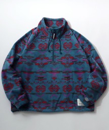 DISCUS（ディスカス）の「2026SS DISCUS/ディスカス オーバーサイズ フリース ワンポイント刺繍 無地/エスニック柄 ハーフジップ スウェットプルオーバー（その他アウター）」