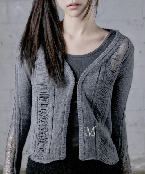 MUCENT／NUBIダメージカーディガン（カーディガン/ボレロ）｜MUCENT