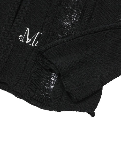 MUCENT(ムセント)の「MUCENT/NUBIダメージカーディガン(カーディガン/ボレロ・レディース・グレー/ブラック・FREE)」の5枚目の写真