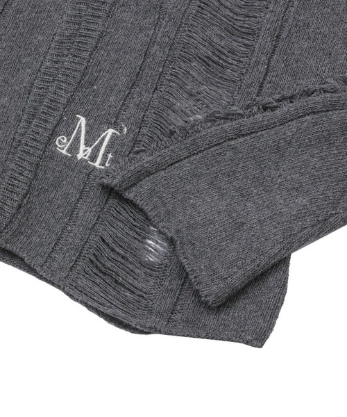 MUCENT(ムセント)の「MUCENT/NUBIダメージカーディガン(カーディガン/ボレロ・レディース・グレー/ブラック・FREE)」の9枚目の写真