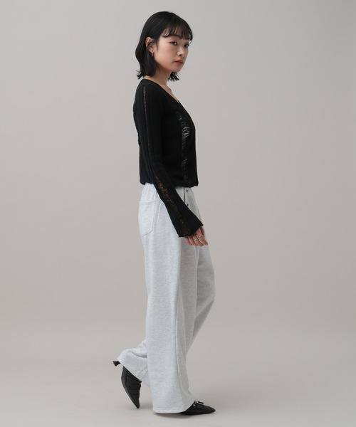 MUCENT(ムセント)の「MUCENT/NUBIダメージカーディガン(カーディガン/ボレロ・レディース・グレー/ブラック・FREE)」の17枚目の写真