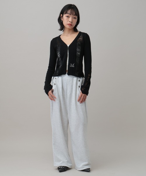 MUCENT(ムセント)の「MUCENT/NUBIダメージカーディガン(カーディガン/ボレロ・レディース・グレー/ブラック・FREE)」の19枚目の写真