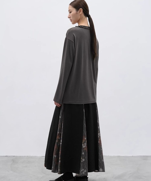 EIGHTHMONTH(エイスマンス)の「フリルライントップス EM25a173【EIGHTHMONTH】(Tシャツ/カットソー・レディース・アイボリー/ダークグレー・S/M)」の11枚目の写真