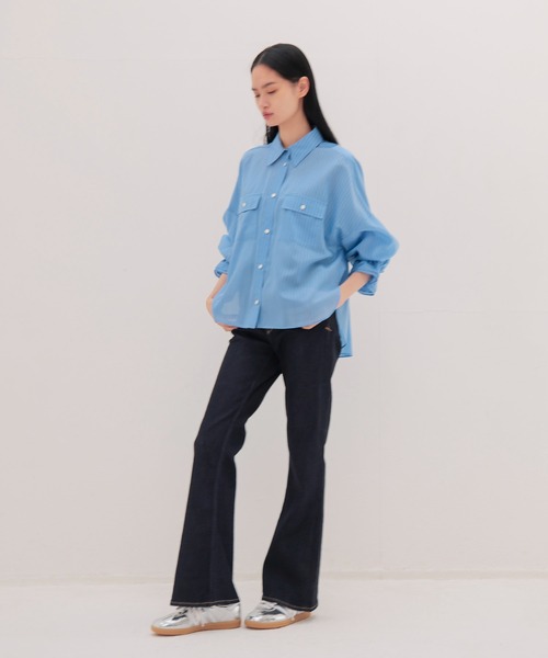 YANUK（ヤヌーク）の「YANUK / Bootcut One wash Indigo(ブーツカットデニム 57141300)（デニムパンツ・レディース・インディゴブルー・25/24/23）」の7枚目の写真