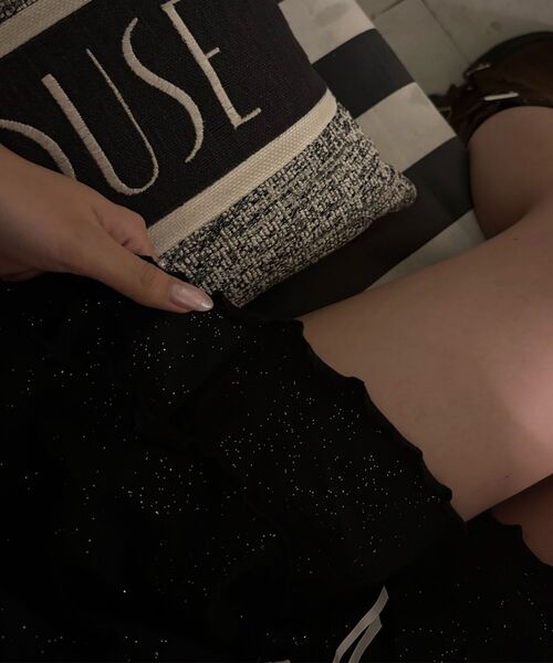 SEQUENZ(シークエンズ)の「※WEB限定 / セットアップ対応 / レディースグリッターフリルミニスカート / sqnz glitter tiered skirt(スカート・レディース・ダークネイビー/ブラック/ライトピンク・SMALL/MEDIUM)」の21枚目の写真