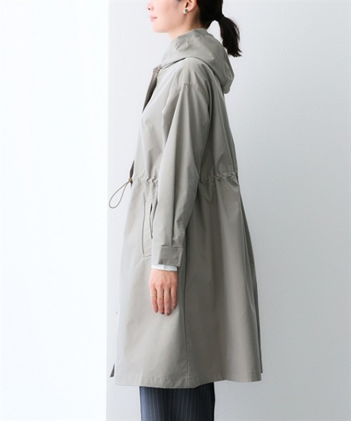 7days Life Styling（セブンデイズライフスタイリング）の「防花粉ドロストロングフーディーコート（ＵＶカット）＜大きいサイズ有＞（ダッフルコート・レディース・カーキ・LL/L/M）」の10枚目の写真