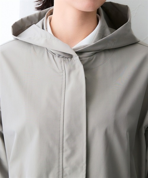 7days Life Styling（セブンデイズライフスタイリング）の「防花粉ドロストロングフーディーコート（ＵＶカット）＜大きいサイズ有＞（ダッフルコート・レディース・カーキ・LL/L/M）」の12枚目の写真