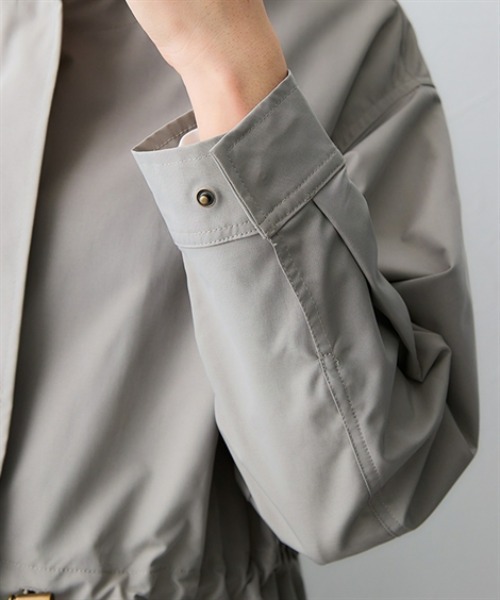 7days Life Styling（セブンデイズライフスタイリング）の「防花粉ドロストロングフーディーコート（ＵＶカット）＜大きいサイズ有＞（ダッフルコート・レディース・カーキ・LL/L/M）」の14枚目の写真