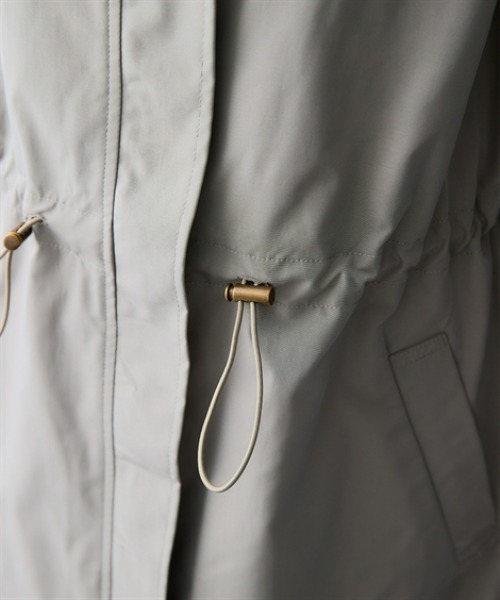 7days Life Styling（セブンデイズライフスタイリング）の「防花粉ドロストロングフーディーコート（ＵＶカット）＜大きいサイズ有＞（ダッフルコート・レディース・カーキ・LL/L/M）」の16枚目の写真