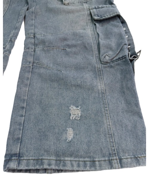 inst.ALL(インストール)の「フラップベルトワイドデニムカーゴパンツ(カーゴパンツ・レディース・ブラック/ブルー・L/M/S)」の15枚目の写真