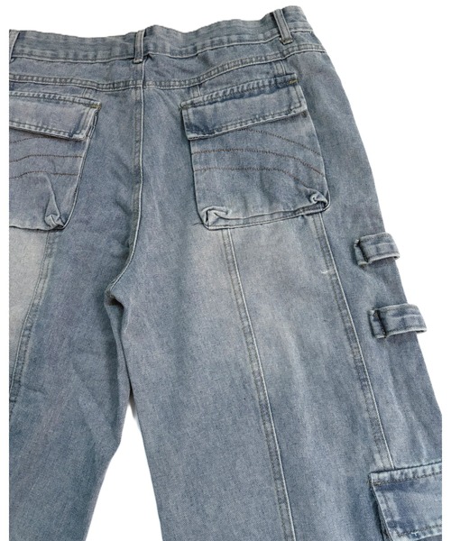 inst.ALL(インストール)の「フラップベルトワイドデニムカーゴパンツ(カーゴパンツ・レディース・ブラック/ブルー・L/M/S)」の19枚目の写真