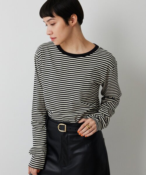 THE PAUSE（ザ ポーズ）の「【THE PAUSE】ボーダーロンTEE（Tシャツ/カットソー・レディース・ブラック/ネイビー・FREE）」の22枚目の写真