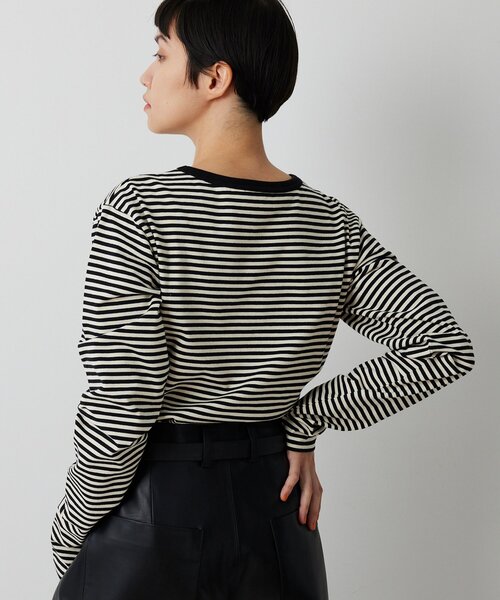 THE PAUSE（ザ ポーズ）の「【THE PAUSE】ボーダーロンTEE（Tシャツ/カットソー・レディース・ブラック/ネイビー・FREE）」の15枚目の写真