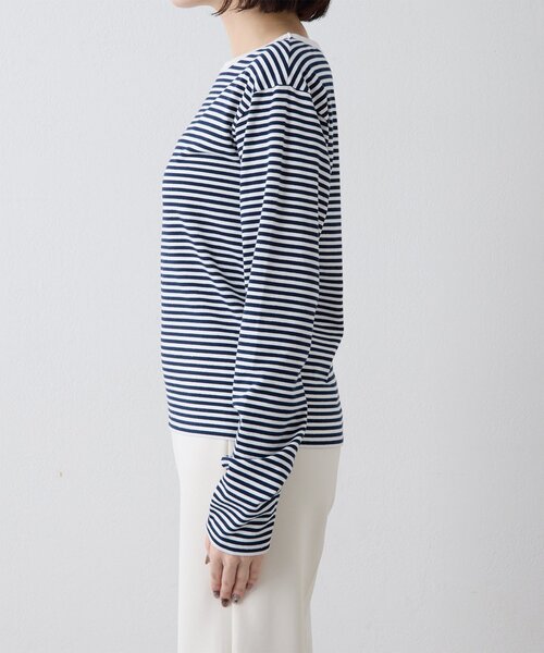 THE PAUSE（ザ ポーズ）の「【THE PAUSE】ボーダーロンTEE（Tシャツ/カットソー・レディース・ブラック/ネイビー・FREE）」の14枚目の写真