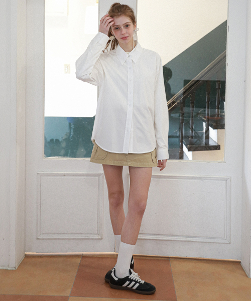 LOSSYROW（ロッシロー）の「Bio Cotton Washing Shirt White（シャツ/ブラウス・レディース・その他・FREE）」の2枚目の写真
