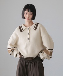 LOWRYS FARM | エリポロラインニットプルオーバー　645088(ニット/セーター)