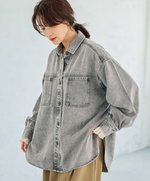 studio CLIP | 甘織りデニムオーバーシャツジャケット《CLIP denim》(シャツ/ブラウス)
