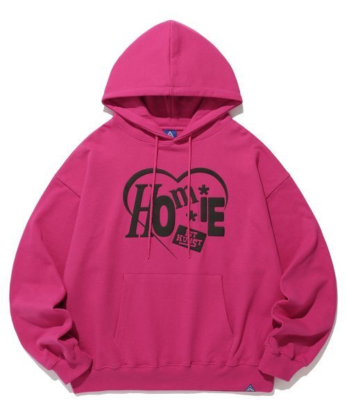 ISTKUNST(イストクンスト)の「HOMIE HEART HOODIE_PINK(IK2ESMM401A)(パーカー・レディース・ピンク・M/S/L)」の1枚目の写真