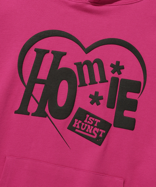 ISTKUNST(イストクンスト)の「HOMIE HEART HOODIE_PINK(IK2ESMM401A)(パーカー・レディース・ピンク・M/S/L)」の4枚目の写真