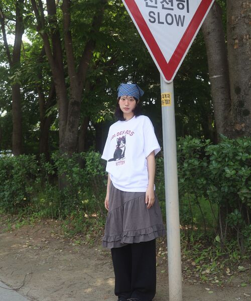 ROIDESROIS(ロワデロワ)の「キトンキャットプリント半袖Tシャツ(ホワイト)(Tシャツ/カットソー・レディース・その他・M/L/2XL/XL/S)」の11枚目の写真