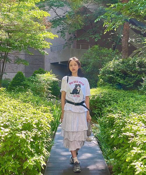 ROIDESROIS(ロワデロワ)の「キトンキャットプリント半袖Tシャツ(ホワイト)(Tシャツ/カットソー・レディース・その他・M/L/2XL/XL/S)」の2枚目の写真