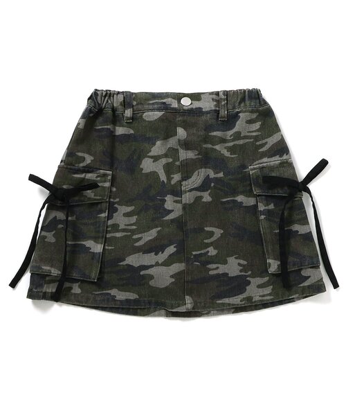 algy（アルジー）の「りぼん台形スカパン（スカート・キッズ・カーキ/ブラック/オフホワイト・160/150/140/130）」の9枚目の写真