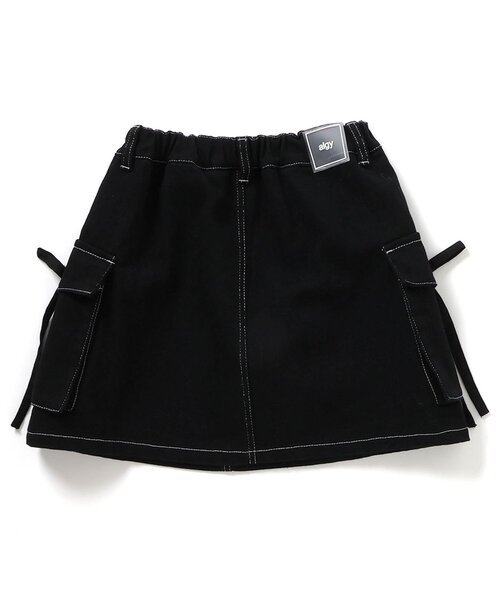 algy（アルジー）の「りぼん台形スカパン（スカート・キッズ・カーキ/ブラック/オフホワイト・160/150/140/130）」の14枚目の写真